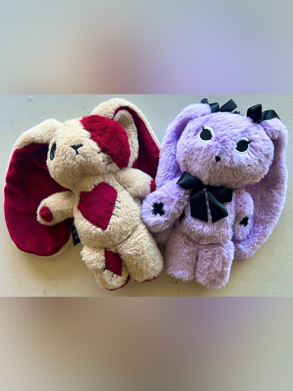 Plushie Dreadfuls Set of Love and Goth Rabbits 11”
